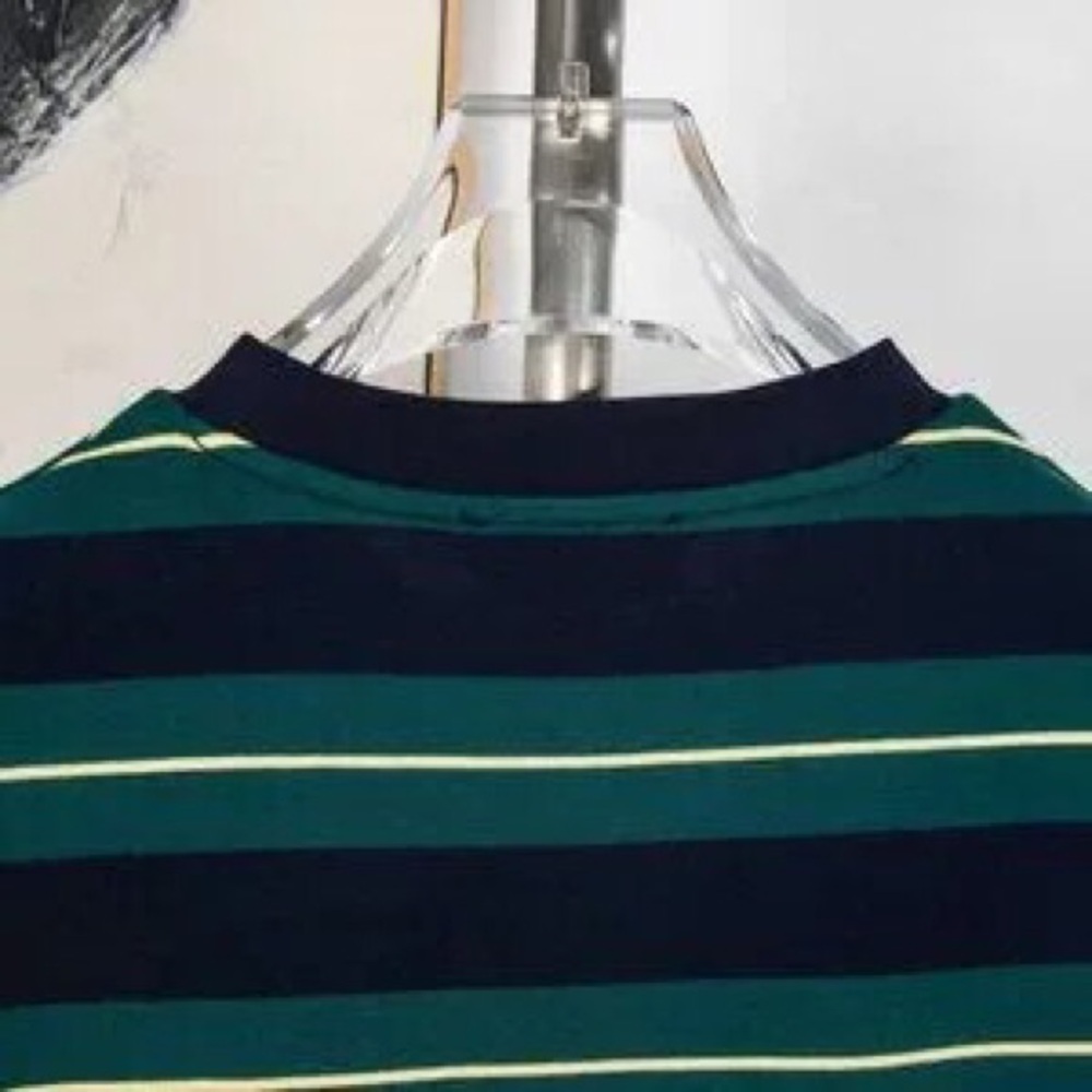 🍭Miu Miu Navy and Green Striped Long Sleeve Tee - Picture 4 of 8
